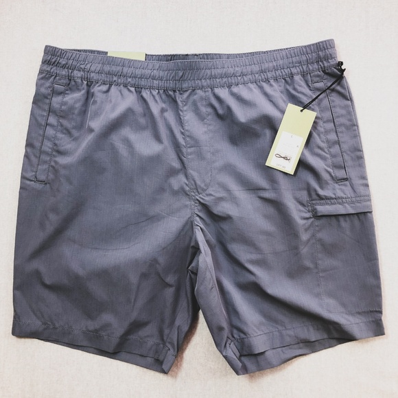 Grey Tech Drawstring Slim Fashion Short S L - Picture 3 of 8